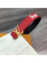 Louis Vuitton SPREME 40mm Red Epi Leather Belt M5897 Gold HY9309Xp72