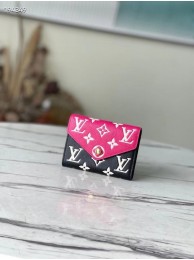Louis Vuitton VICTORINE WALLET M81289 Black & White & Pink HY16495sf78