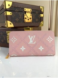 Louis Vuitton ZIPPY leather WALLET M81141 pink HY2294Fh96