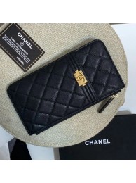 Luxury BOY CHANEL Calfskin Leather Card packet AP1482 black HY8679Lv15
