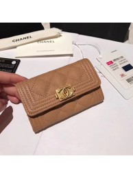 Luxury BOY CHANEL Card Holder A80603 Camel HY3833bE46