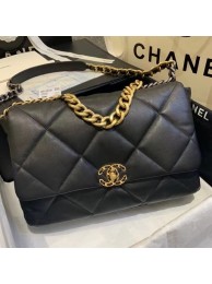 Luxury chanel 19 large flap bag AS1162 black HY9409Lv15