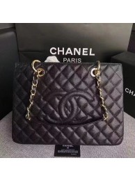 Luxury Chanel Caviar Calfskin Leather Tote Bag 20995 Black HY5394Lv15