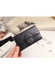 Luxury Chanel classic card holder AP0374 black HY27046Px24