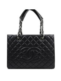 Luxury Chanel Classic Coco Bag Black GST Caviar Leather A50995 Silver HY7082QT69