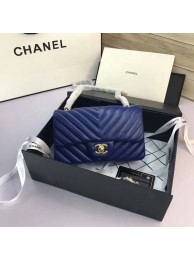 Luxury Chanel Classic Flap Bags Blue Original Sheepskin Leather 1116 Gold HY4892QT69