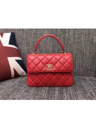 Luxury Chanel Classic Top Handle Bag Sheepskin Leather CHA2371 Red HY18679kp43