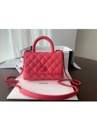 Luxury Chanel coco mini flap bag with top handle AS2215 pink HY6241Px24