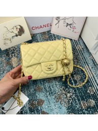 Luxury Chanel MINI Flap Bag Original Sheepskin Leather 1115 light yellow HY24273bE46