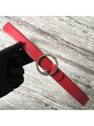 Luxury Chanel Original Calf leather Belt 56990 red HY19994Lv15
