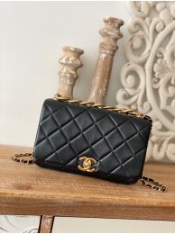 Luxury Chanel SMALL FLAP BAG Lambskin & Gold-Tone Metal AS3367 black HY8626UV86
