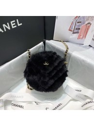 Luxury Chanel Wool sheepskin & Gold-Tone Metal AP0366 black HY5174kp43