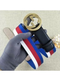 Luxury Gucci 40mm Leather Black Belt GG57560 Gold HY13059Lv15