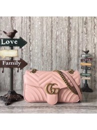 Luxury Gucci Now GG Marmont Matelasse Shoulder Bag 443496 Pink HY3934Lv15