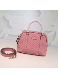 Luxury Gucci Signature Leather Top Handle Bag 449654 Pink HY13323bE46