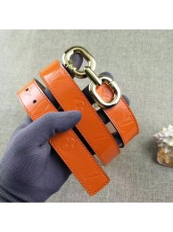Luxury Louis Vuitton 30mm Patent Leather Belt M4226 Orange HY11911UV86