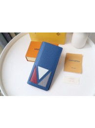 Luxury Louis Vuitton BRAZZA WALLET M30791 blue HY14017QT69