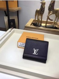 Luxury Louis Vuitton Calf Leather LOCKME II COMPACT WALLET M64309 Black HY5622QT69