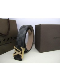 Luxury Louis Vuitton Damier Graphite Canvas Belt LV2050 Gold HY5146Px24