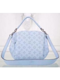 Luxury Louis Vuitton Mahina Leather BABYLONE CHAIN BB Bag M51223 Blue HY25469Lv15