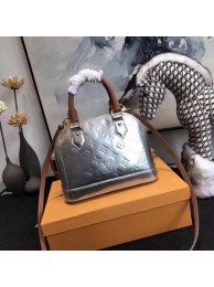 Luxury Louis Vuitton Monogram Vernis Alma BB Tote Bag M91606 Silver HY21206Px24