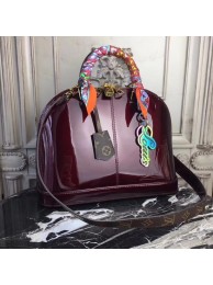 Luxury Louis Vuitton Monogram Vernis Original leather Alma Tote Bag M54395 purple HY4416Px24