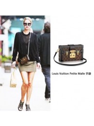 Luxury Louis Vuitton Petite Malle Monogram Canvas Bag M40273 HY23142QT69