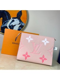 Luxury Louis Vuitton POCHETTE VOYAGE MM M80504 Pink & Saffron HY1131Px24