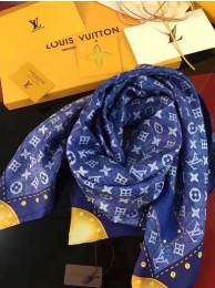 Luxury Replica Louis Vuitton Silk Scarf M76788 Blue Scarf HY13285vv50