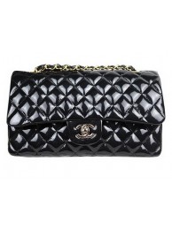 New Chanel 2.55 Series Bags Black Original Patent Leather A1112 Gold HY2442Uf80