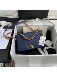 New Chanel Original Lather Flap Bag AS36555 blue HY8647Uf80
