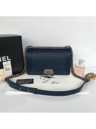 Quality Boy Chanel Flap Shoulder Bag Herringbone Stitching A92828 Royal HY6975Vu63