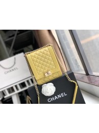 Quality Boy chanel handbag Grained Calfskin & Gold-Tone Metal AS0130 lemon HY20480Vu63