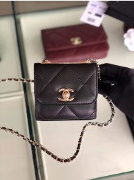 Quality Chanel flap bag Lambskin & Gold-Tone Metal 3797 black HY5880Vu63