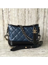 Quality Chanel Gabrielly Calf Leather Shoulder Bag 93823 Blue HY7340Vu63