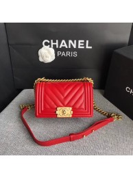 Quality Chanel Le Boy Flap Shoulder Bag Original Caviar Leather P67085 Cherry Gold Buckle HY23765Vu63