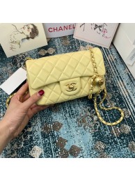 Quality Chanel MINI Flap Bag Original Sheepskin Leather 1116 light yellow HY2595Vu63