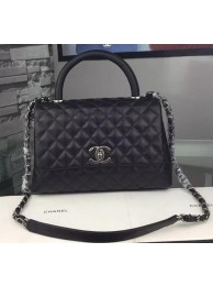 Quality Chanel Shoulder Tote Bag Original Calfskin Leather A7776 Black HY22305Vu63