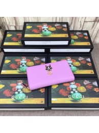 Quality Gucci Calfskin Leagther Wallet 499327 pink HY26320Vu63