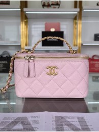 Replica AAA CHANEL HANDBAG Grained Calfskin&Gold-Tone Metal AP2805 pink HY13605of41