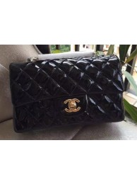 Replica AAA Chanel mini Classic Flap Bag Black Original Patent A1116 Gold HY3385of41