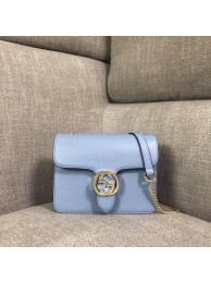 Replica AAA Gucci GG Cowhide top quality Shoulder Bag 510304 Sky blue HY14700of41