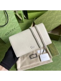 Replica AAA Gucci GG Marmont chain wallet 497985 White HY3020of41