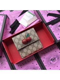 Replica AAA Gucci GG Supreme Card Case with Cherries 476051 Red HY17620of41
