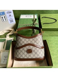 Replica Best Quality Gucci Large shoulder bag with Interlocking G 696011 brown HY3811Rf83