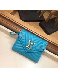 Replica Best Quality LOUIS VUITTON NEW WAVE COMPACT WALLET M63427 blue HY15856Rf83
