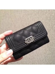 Replica BOY CHANEL Card Holder A80603 Black HY13145CQ60