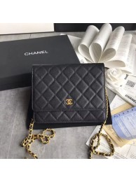 Replica BOY CHANEL Clutch with Chain A84433 black HY8003ui32