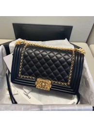 Replica BOY CHANEL flap bag A67086 black HY6306Kg43