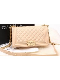 Replica Boy Chanel Flap Bag Original Apricot Pearl Sheepskin Leather A67086 Gold HY26144ED66